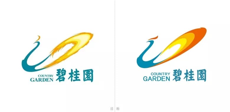 碧桂园新旧LOGO对比